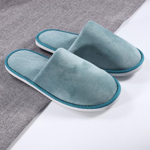 4-6 Pairs Disposable Slippers for Guest,Non Slip Spa Slippers Washable Reusable Velvet House Slippers Unisex for Travel, House, Indoor, Party, Bedroom, Hotel,Wedding2