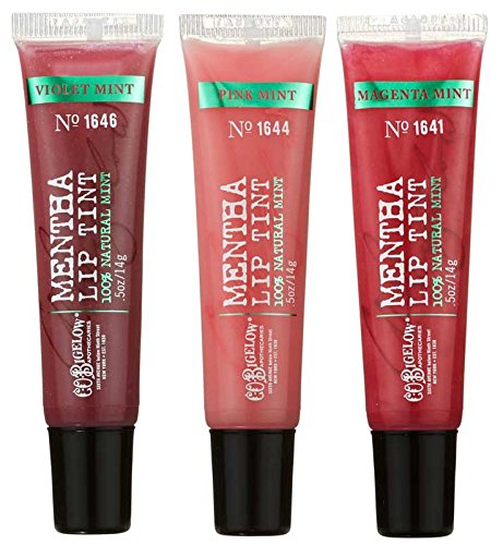 Bath & Body Works C.O. Bigelow Mentha Lip Tint (Pack of 3) (Violet/Pink/Magenta Mint)