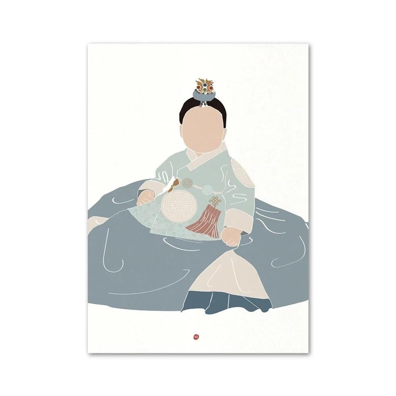 Byambd Girls I Aesthetic Pictures Korean Style Boho Hanbok Asian Wall Art Aesthetics Print Canvas Painting Posters For Living Room Modern Home Decor(,40X50cm)