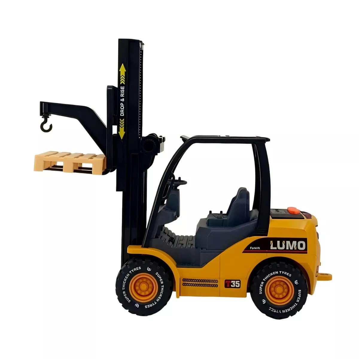SKYBUCKET Friction-Powered Forklift Truck toyith Light Sound Construction Vehicle for Boys Ages 3+ (Multicolor)