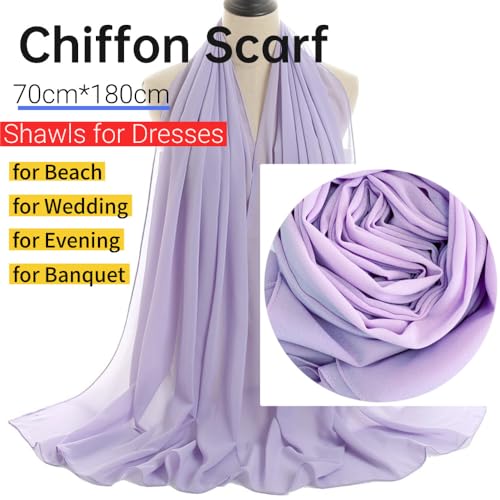 Chiffon Hijab for Women Sheer Shawl and Wraps for Wedding Bridal Scarves Summer Lightweight Sun-proof Scarf2