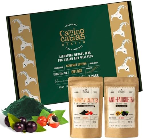 Gourmet Tea and Infusions Gift Box | Energy and Anti Fatigue | Ag...