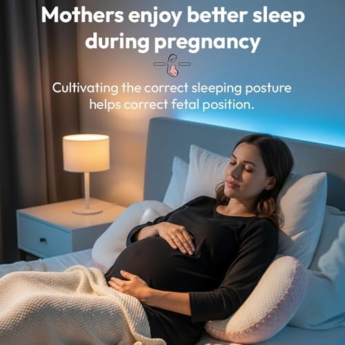 Image of StarAndDaisy Baby Pregnancy Pillow for Women | Maternity Pillow for Pregnancy Sleeping with Cuddle Pillow with Belly Support Adjustable Butterfly Design (LegSupport Blue)