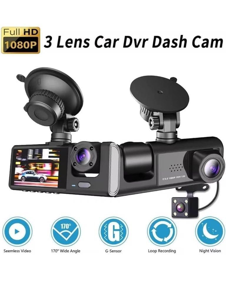 Image of Black Box Traffic Recorder Dash Camera for Car | 1080P & 4K Ultra HD DVR | Wi-Fi & USB Connectivity | MicroSD Card Supported | Rechargeable Li-ion Battery | ABS Polycarbonate Body | Black