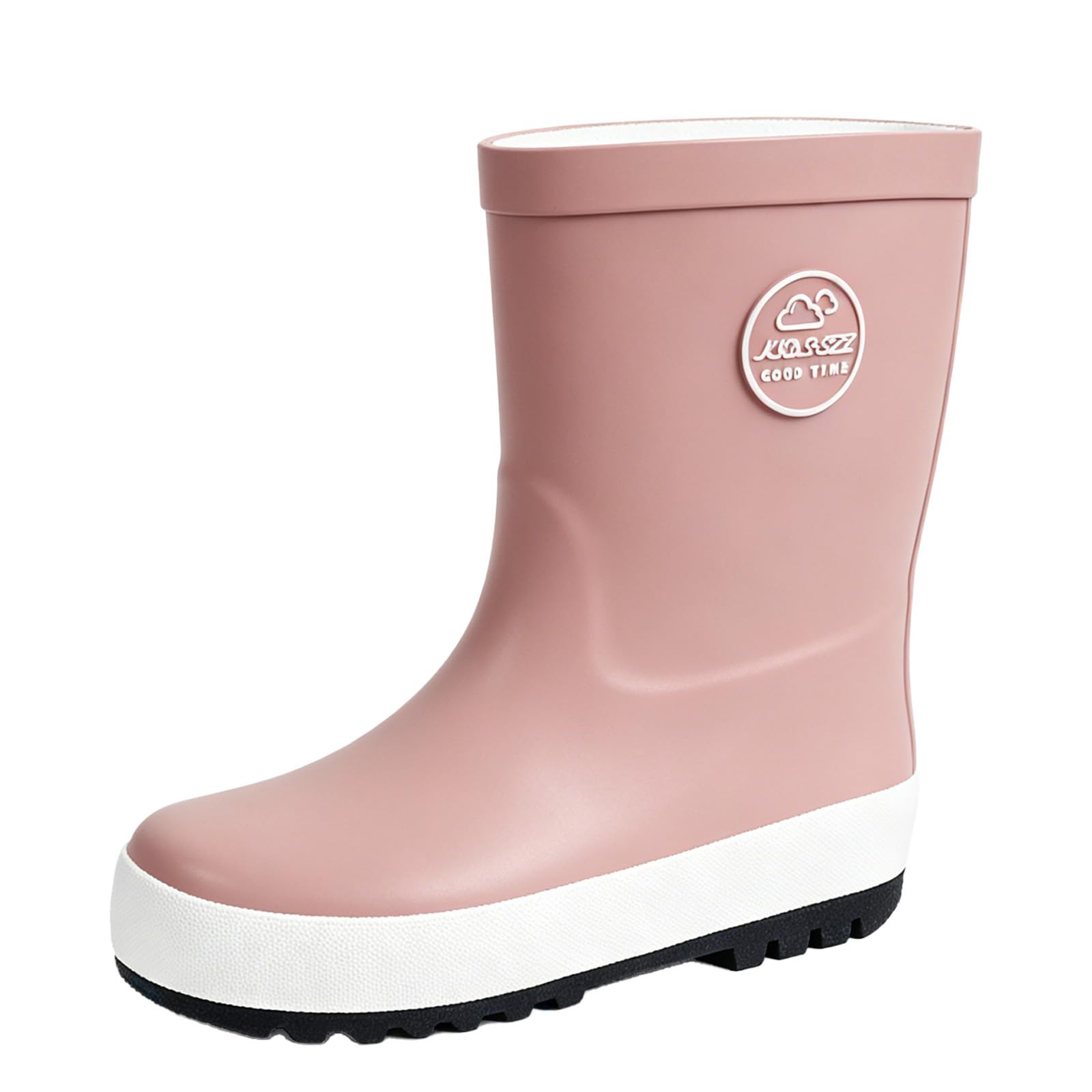 Bottes de Pluie Enfant, Bottines en Caoutchouc Imperméables Légères et Souples pour Filles et Garçons, Idéal pour l'école et le jardin, 23-34