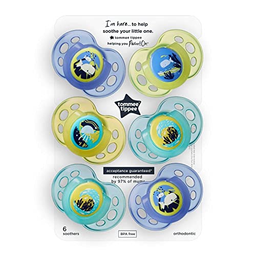 Tommee-Tippee-Night-Time-Glow-in-the-Dark-Soothers18-36m-6-Pack-Symmetrical-Orthodontic-Design-BPA-Free-Silicone