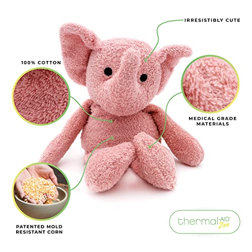 Thermal-Aid Zoo Microwavable Stuffed Animal - Plush Toy and Hot Cold Pack - Tiny The Elephant - Image 3