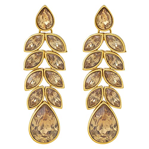 Image of Peora Traditional Crystal Necklace & Jewellery Set Gift for Women