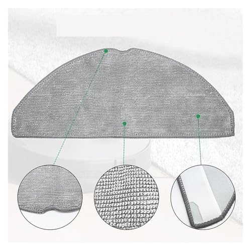 Serpillère en microfibre compatible Eufy L60 lot de 4 pièces lavables