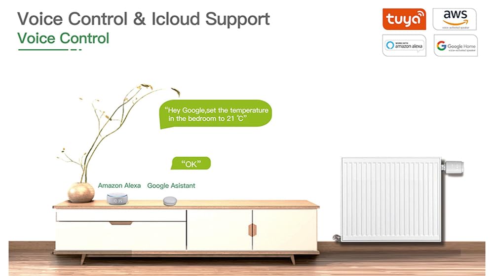 Smart WiFi Attuatore Radiatore Wifi Direct Programmabile Termostatico Valvola del Radiatore Supporto Alexa Googlehome Nessun gateway richiesto