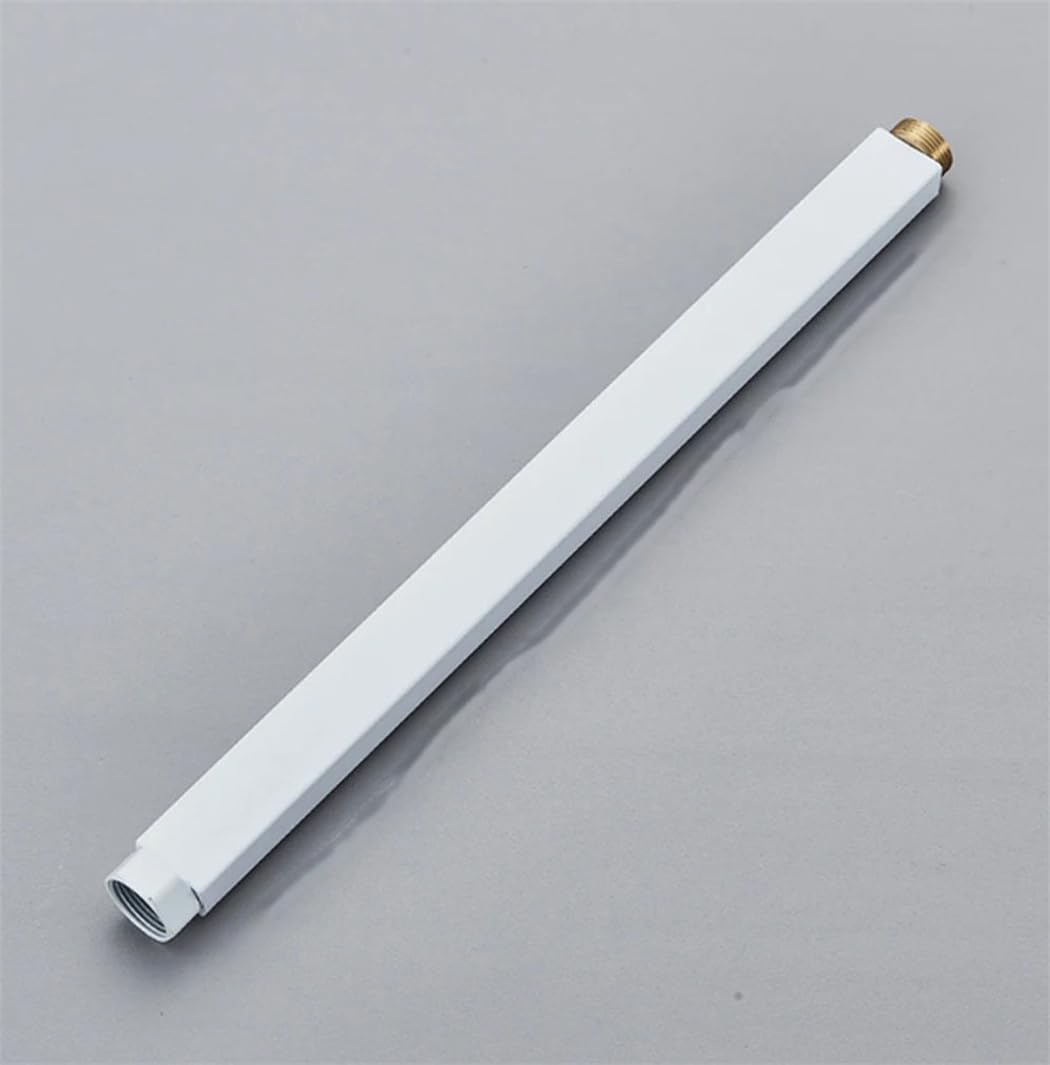 Generic 40/50CM Round/Square Extension Tube For Shower Faucet Extra Extend Tube Black White Universal Interface Extend Tubes