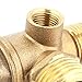 Fayelume Central Pneumatic Compressor Parts, Air Compressor Check Valve, 3 Port Brass Air Compressor Male Threaded, for Tube Connector Tool