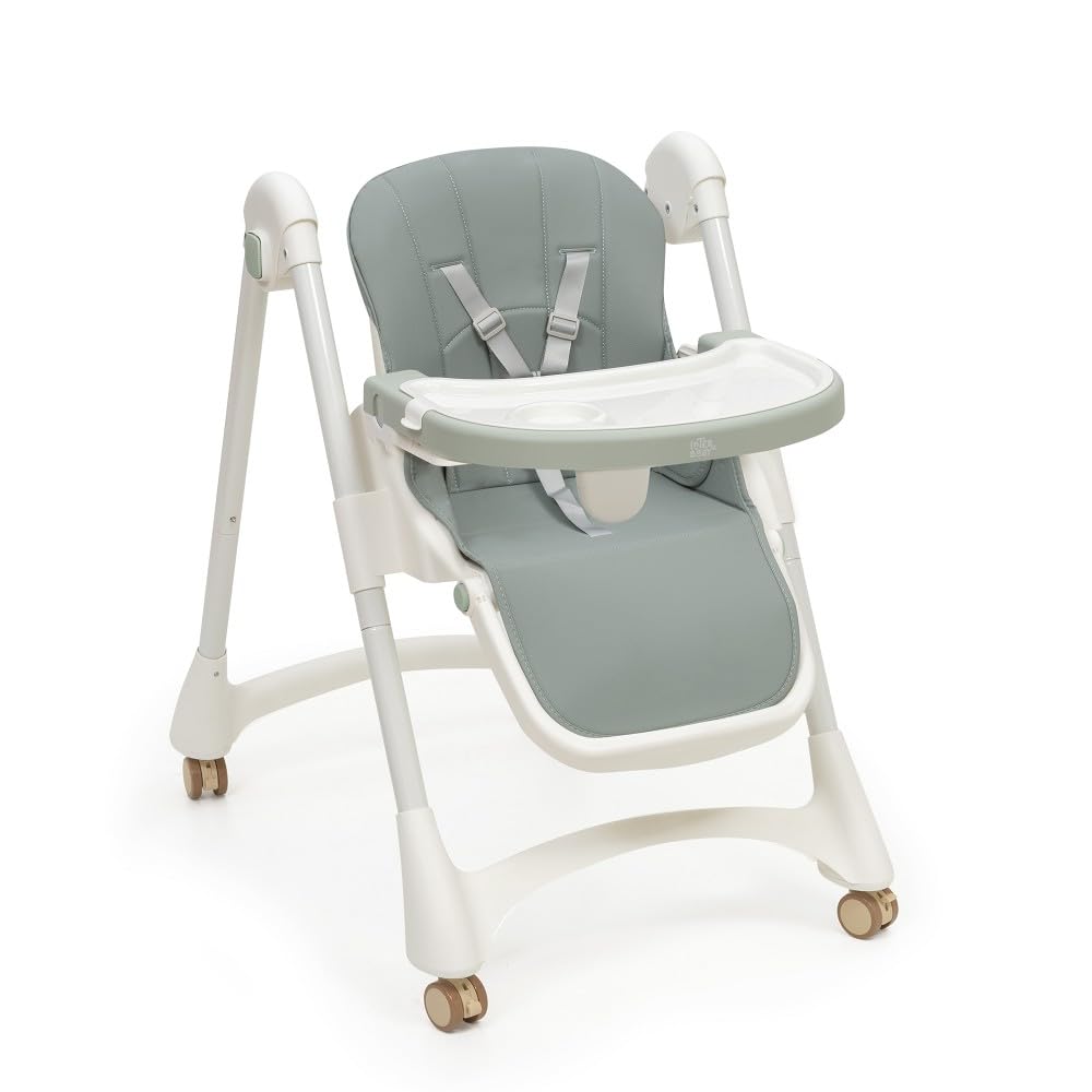 Interbaby Krzesełko do karmienia dziecka w wieku od 6 do 36 miesięcy, maksymalne 20 kg, aluminium, 3-stopniowa regulacja oparcia, regulowane nogi i taca, pas bezpieczeństwa
