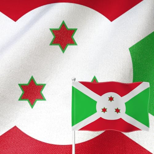 Drapeau Burundi 1,2x1,8m extérieur grand format pour mât de jardin
