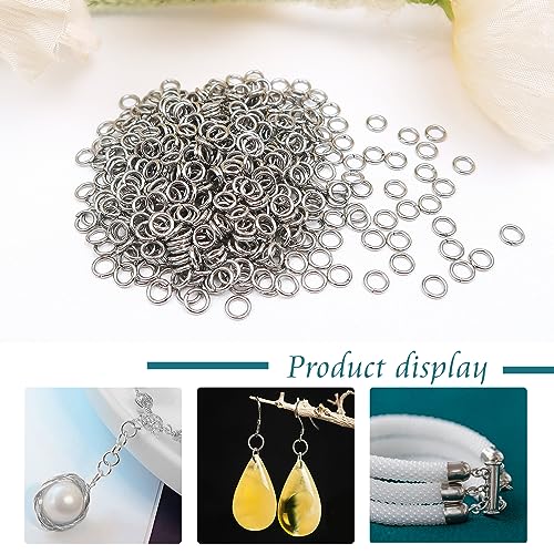 TOAOB 500pcs Open Jump Jump Rings Stainless Steel Silver 4 mm Link Chain Link for Bracelet Necklace Making Craft - Image 3