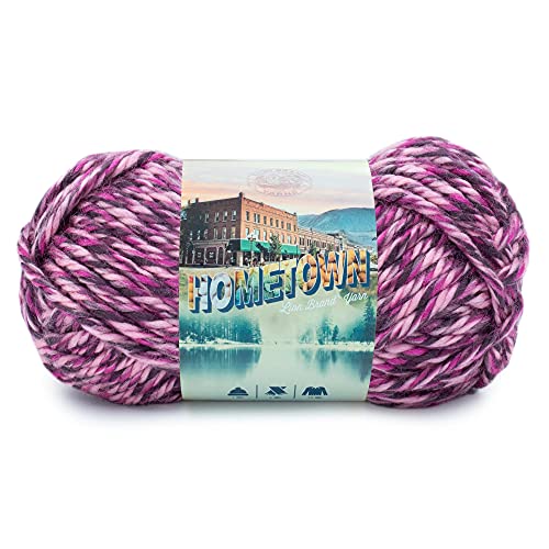 Lion Brand Yarn Hometown Yarn, Super-Bulky Yarn for Knitting, Crocheting, and Crafting, 1 Pack, Elmore City Dance