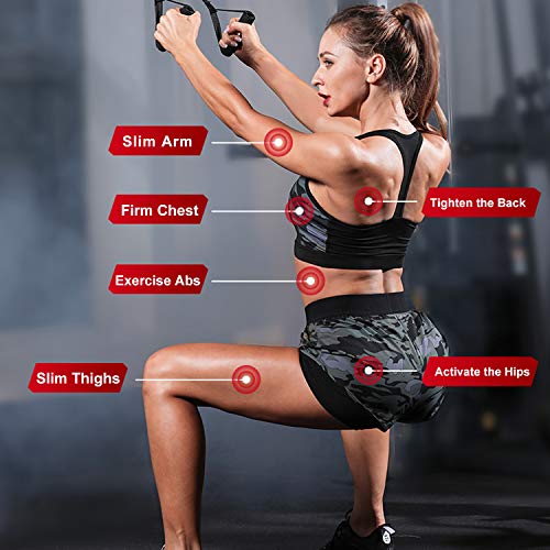 Resistance Bands Set,Exercise Bands with Handles,Training Tubes with Door Anchor & Ankle Straps,Physical Therapy,with Wrist Guard,Towel,Home Workout,Yoga,Pilates Stackable up to 150 lb Knitting - Thumbnail 5