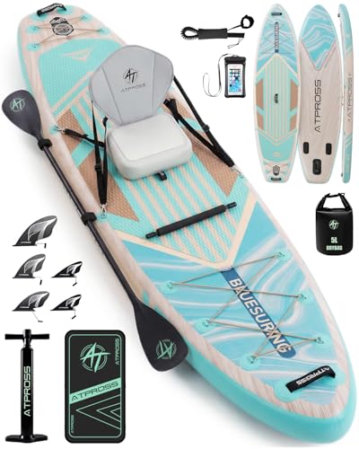 12'x36 Inflatable Paddle Board, 500lbs Extra Wide Stand Up