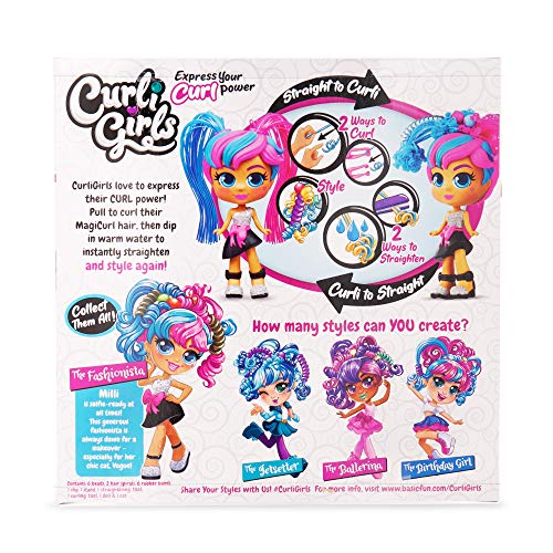 Muñeca Basic Fun CurliGirls Milli Fashionista con accesorios miniatura 4