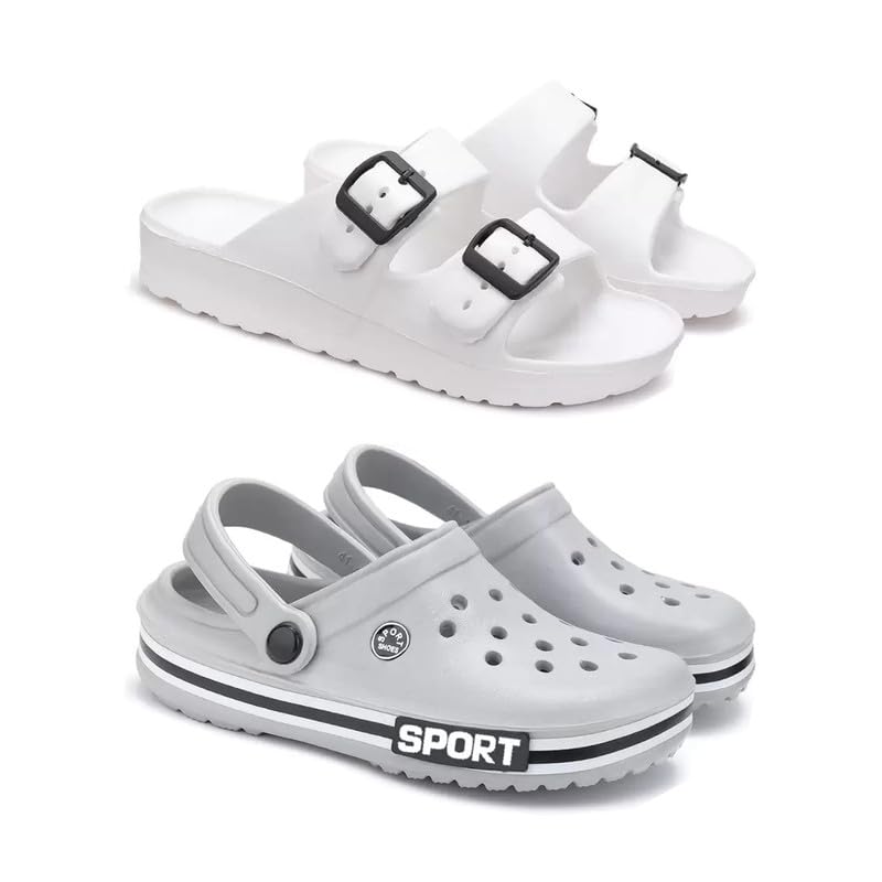 Lightweight,Classic Slider || Sandals with Clogs for Men-Combo(2)-3113-3014-image-26