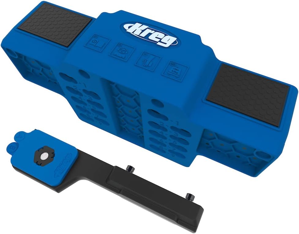 KHI-CDIJ Cabinet Door Mounting Jig - for Frameless or Face-Frame Cabinets - Easily Adjustable Cabinet Jig - for Attaching Hinges for Cabinet Doors