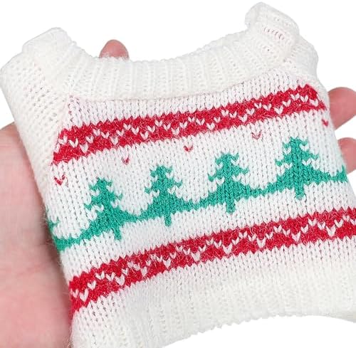 Yardwe Costume, Xmas with Cap Christmas Cosplay Set Small Pet and Polyester Sweater Washable and Comfortable for Winter Outfit Full of Christmas Elements Rabbits and Ferrets - 1