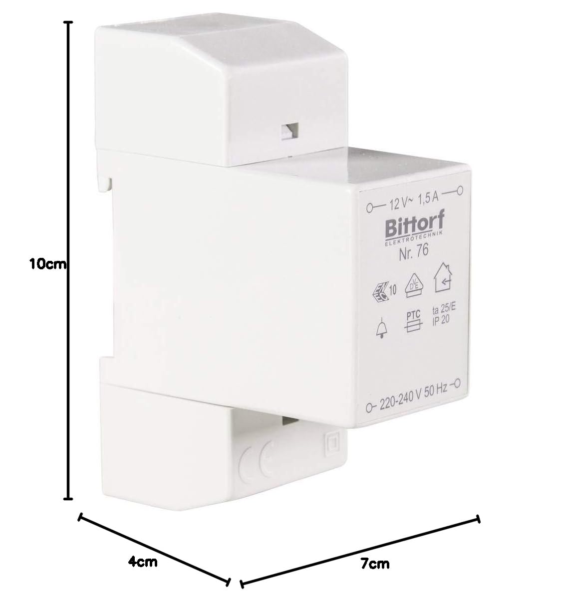 Transformador de timbre Bittorf 76 12V AC 1.5A