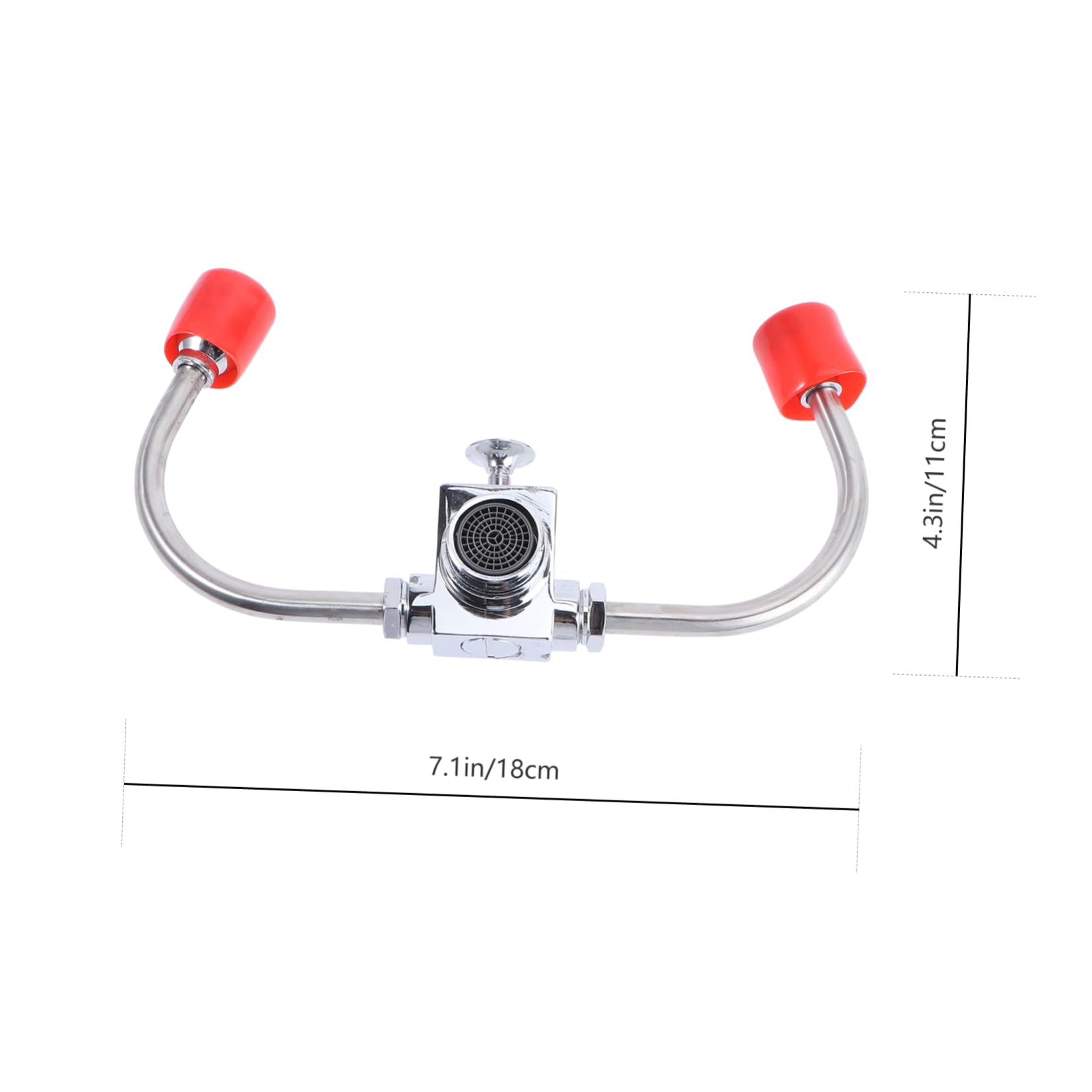 Lavaojos Montado Grifo de Acero Inoxidable 304, Plata | Activación Rápida, Caudal Regulable, para Laboratorios y Fábricas Químicas