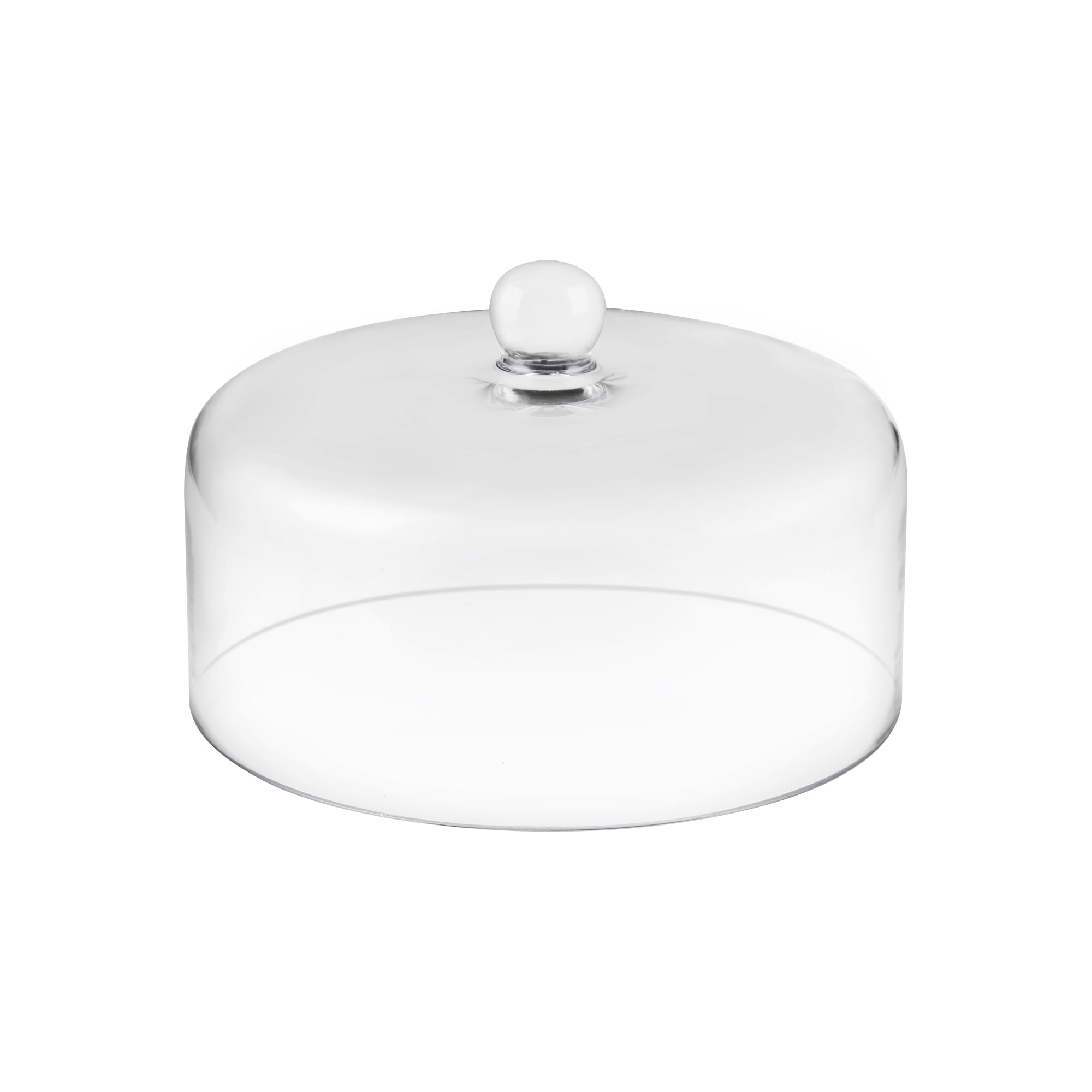 9.6" Wide Handmade Sturdy Glass Cake Dome, Cake Cover, Cake Stand, Cake Stand Topper, Glass Dome Cloche, Glasss Cloche (9.6"x5.5")