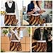 FekiLoot Tiger Striped Pattern Server Apron with 3 Pockets, Waterproof Half Apron for Waiters Fashion Bistro Aprons for Restaurant Server Work