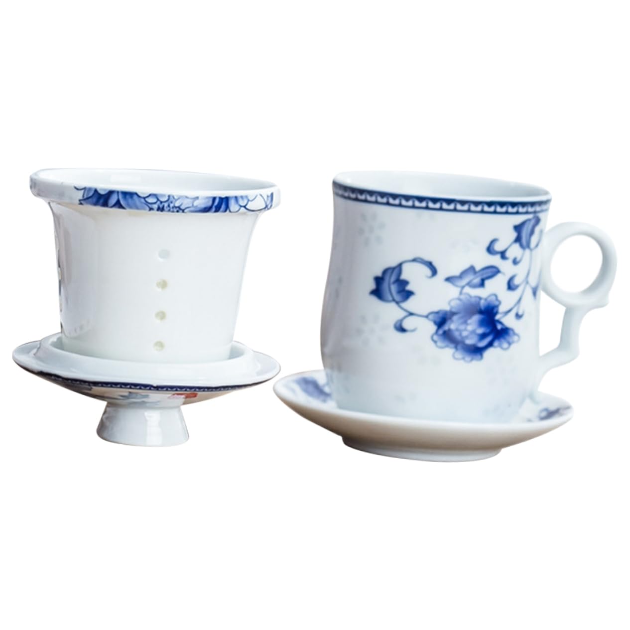 COLLBATH Té Taza De Té De Cerámica Tapa Filtro Taza De Tradicional Chino Para Bebidas De Leche Casa