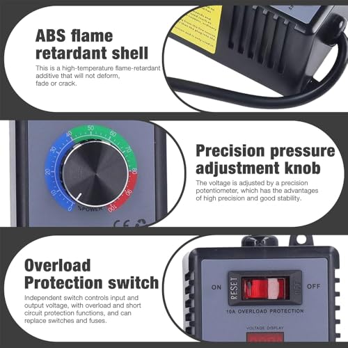 Scr Regulador De Voltaje 220v 10A 4000W para Motores y Amoladora Angular 4