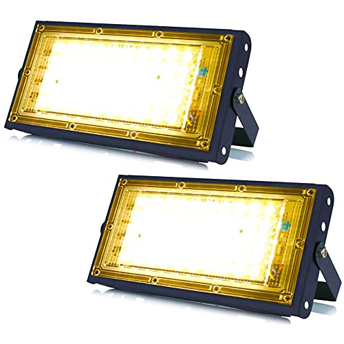 Image of MLD BL2125 20W Led Flood Light AC 220V Waterproof Brick Focus Floodlights for Indoor Outdoor Lights | Yellow /Warm White | 20 Watt | Pack of 2