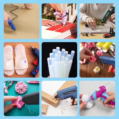 Phinus 48 Pack Mini Hot Glue Sticks, 8" Long x 0.27" Diameter Clear Glue Sticks for Glue Gun, EVA Clear Glue Gun Sticks, Hot Glue Gun Sticks for DIY Craft Sticky Projects & More - Image 5