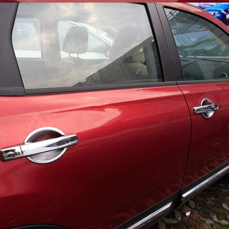 Maniglia Portiera Esterna per Nissan per Qashqai J10 2007-2013 2012 2011 2010 2009 2008 Nero Lucido Chrome Car Door Handle Cover Adesivi Styling Accessori Maniglie Esterne Porte (Misurare : Black 0 b