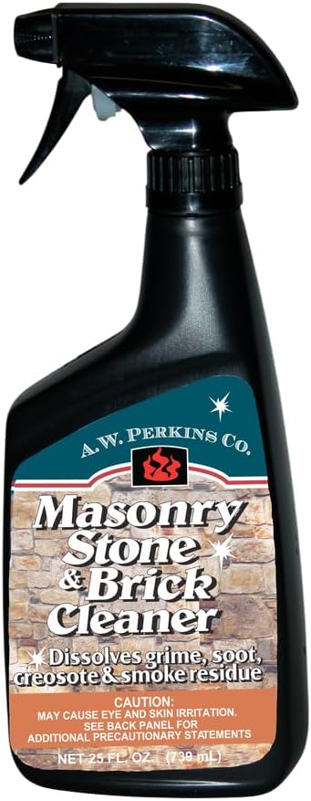 AW Perkins Brick & Stone Cleaner, Fireplace Cleaning Solution - Non Acidic- - 25 fl. Oz