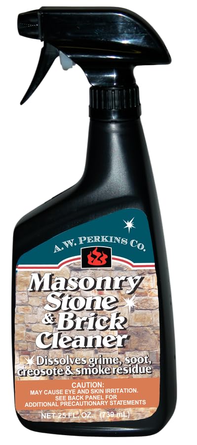 The Chimney Shop AW Perkins Brick & Stone Cleaner Fireplace Cleaning Solution - Non Acidic- - 25 fl. Oz