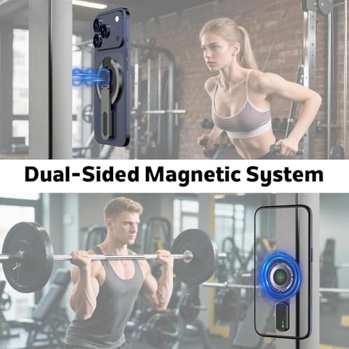 Image of Zitel for MagSafe Double-Sided Magnetic 360 Rotatable Phone Grip Finger Ring Holder Stand Compatible with iPhone 17 16 15 14 13 12 Pro Max, Samsung, Pixel 10 & Android Smartphones
