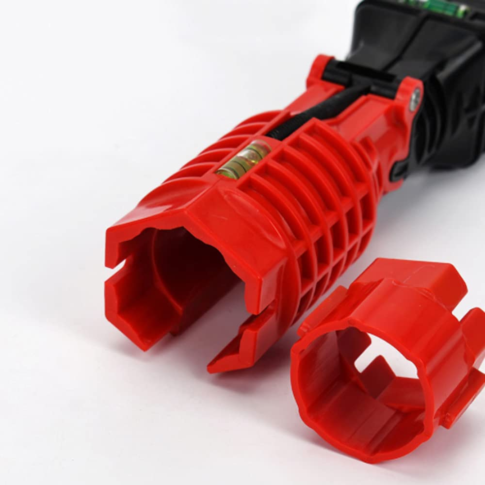 Llave de fregadero 18 en 1, llave multifuncional y fregadero de reparación instalador herramienta de eliminación de montaje de fontanería llave (rojo)