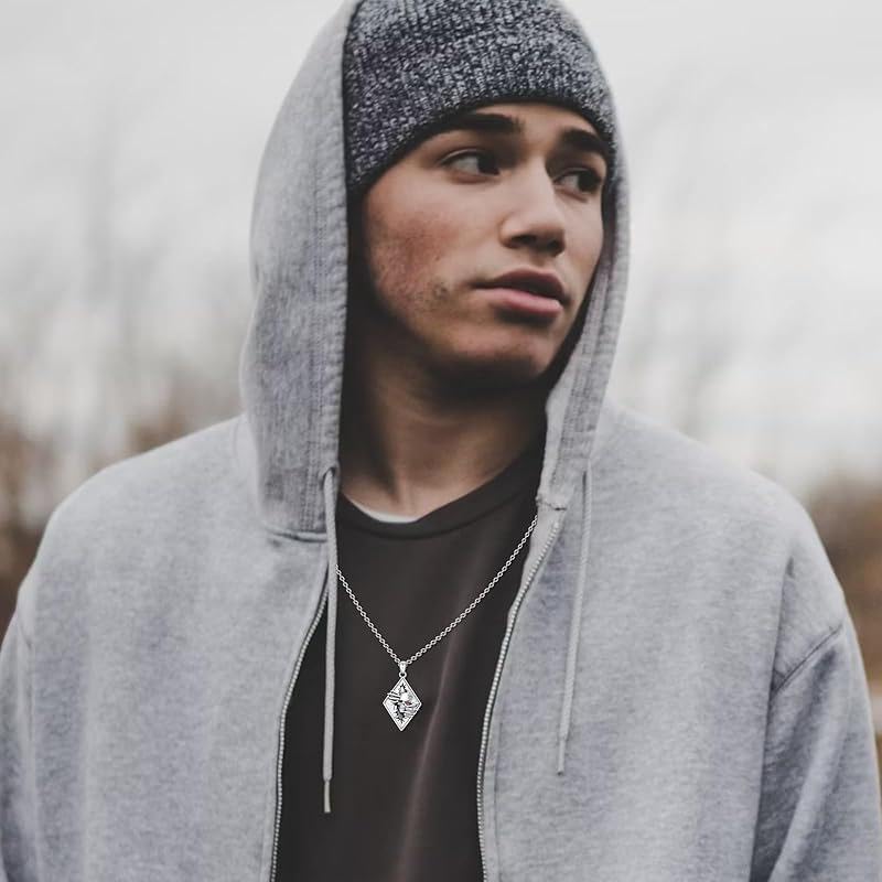 REDSUN Skull Necklace for Men 925 Sterling Silver Skeleton Pendant Necklace for Women Gothic jewellery Punk Skeleton Skull Jewelry for Christmas Birthday Halloween Gifts - Image 5