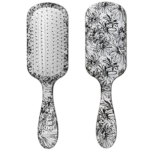 The Knot Dr. hair brush by Conair – Detangling hair brush – Removes Knots and Tangles in wet or dry hair- hair brushes for women – Floral Print