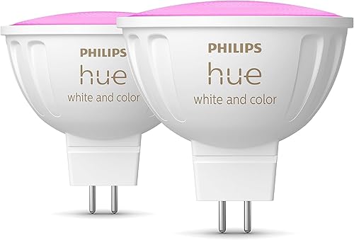 Miniatura 2 de Philips Hue Bombilla LED inteligente MR16, color blanco y ambiente de color (paquete de 2)