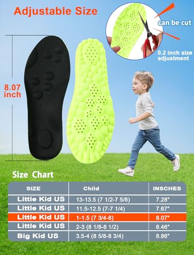 Image of 4D Cloud Soles Kids Insoles - Children's Plantar Fasciitis Memory Foam Shoe Inserts- Arch Support Comfort Shoe Sole Insert for Sneakers