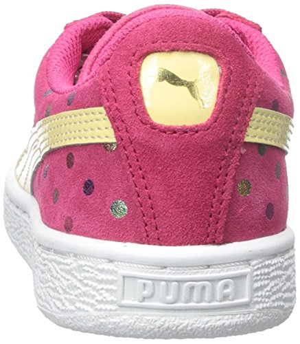 PUMA Suede Dotfetti JR Sneaker (Little Kid/Big Kid) (7 Big Kid M, Rose Red/Mellow Yellow)3