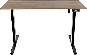 Mesa Preta Elevate 90 Play Elétrica 72-118cm com Tampo MDF, Visor Digital, 3 Memórias, Bivolt (Nogal Málaga, 90x60cm)