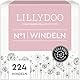 LILLYDOO hautfreundliche Baby Windeln - Größe 1 (2-5 kg),Monatsbox (224 Stück), Sicherer Auslaufschutz, Weich, Ohne Parfüme & Lotionen für empfindliche Haut, Dermatologisch getestet