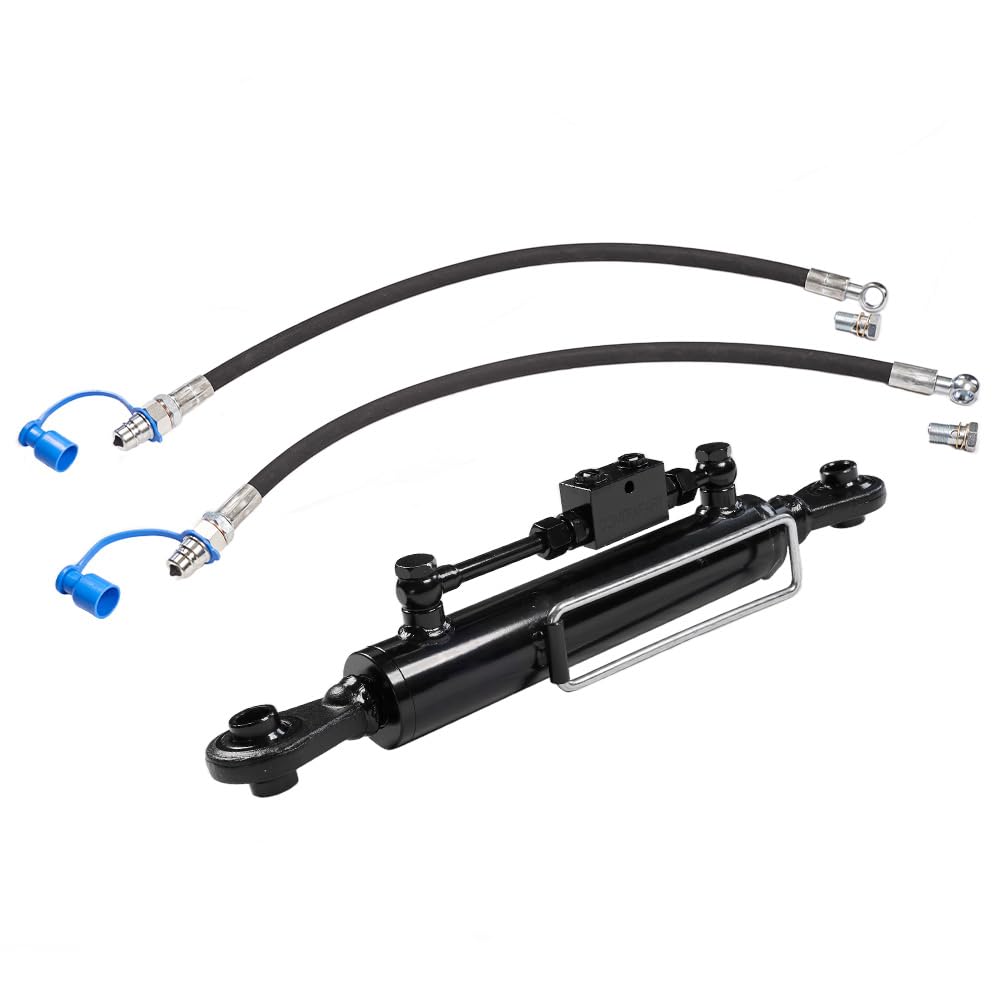 Hydraulischer Oberlenker Kat 1-1 - Verlängert - (390 - 500 mm) mit Verriegelungsblock und 2 Schläuchen - SPH320171