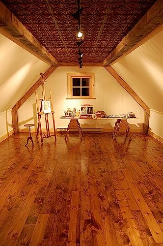 Faux Tin Glue Up Ceiling Tile #148 Antique Copper Pack Of 10 2'X2' Tiles (~ 40 Sq.ft). Easy To Install Decorative Ceiling Tiles. Gorgeous Antique Look Pvc Tiles. Great As A Backdrop. #TOP2