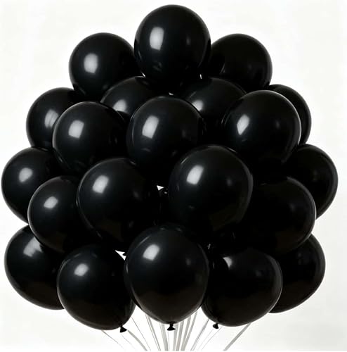 Paquete de 450 globos negros  Globos de látex negro de 12 pulgadas a granel  para bodas, cumpleaños, baby shower y más