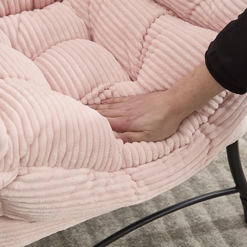 Sillón peluche rosa plegable miniatura 7